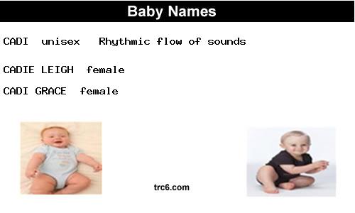 cadi baby names
